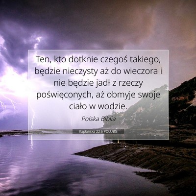 Kapłańska 22:6 POLUBG Obraz Wersetu Biblijnego