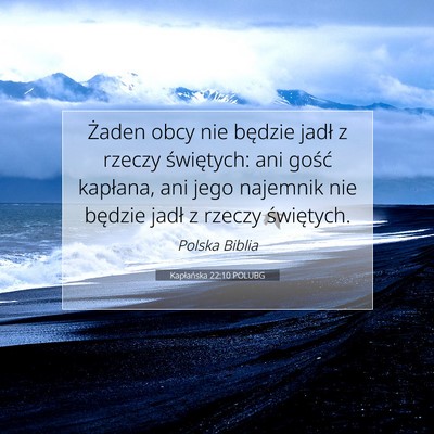 Kapłańska 22:10 POLUBG Obraz Wersetu Biblijnego