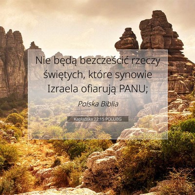 Kapłańska 22:15 POLUBG Obraz Wersetu Biblijnego