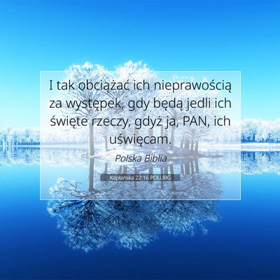 Kapłańska 22:16 POLUBG Obraz Wersetu Biblijnego