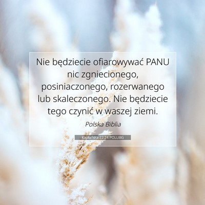 Kapłańska 22:24 Werset Biblijny Wyjaśniony