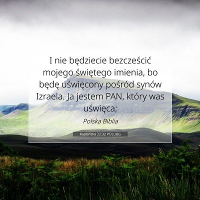 Kapłańska 22:32 POLUBG Obraz Wersetu Biblijnego