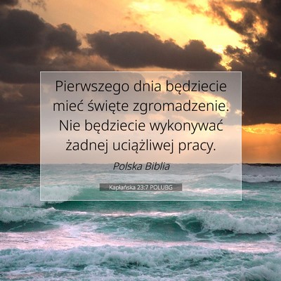 Kapłańska 23:7 POLUBG Obraz Wersetu Biblijnego
