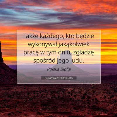 Kapłańska 23:30 POLUBG Obraz Wersetu Biblijnego