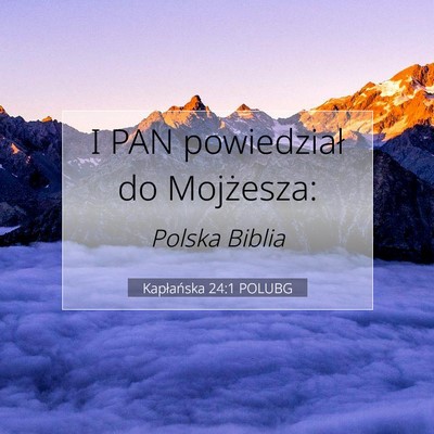 Kapłańska 24:1 POLUBG Obraz Wersetu Biblijnego