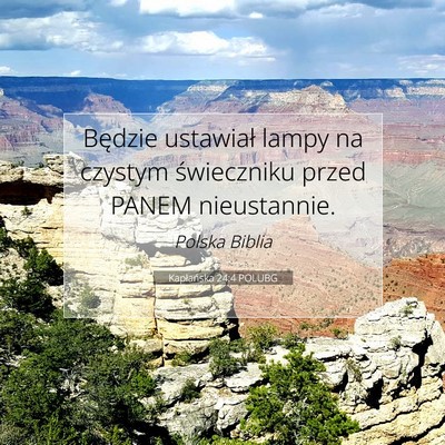 Kapłańska 24:4 POLUBG Obraz Wersetu Biblijnego