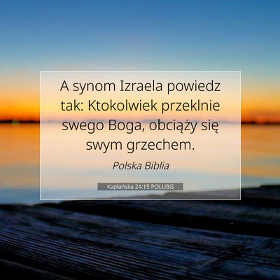 Kapłańska 24:15 POLUBG Obraz Wersetu Biblijnego