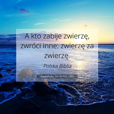 Kapłańska 24:18 Werset Biblijny Wyjaśniony