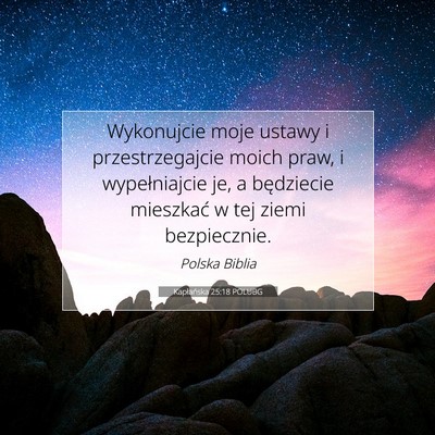 Kapłańska 25:18 POLUBG Obraz Wersetu Biblijnego