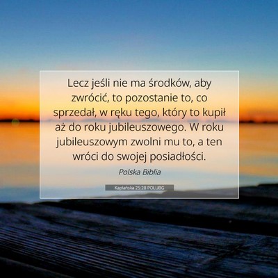 Kapłańska 25:28 POLUBG Obraz Wersetu Biblijnego