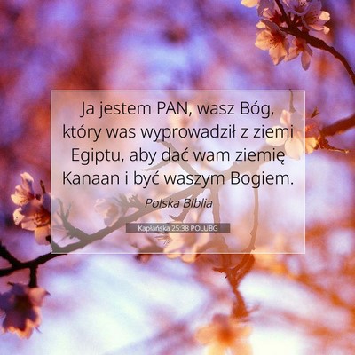 Kapłańska 25:38 POLUBG Obraz Wersetu Biblijnego