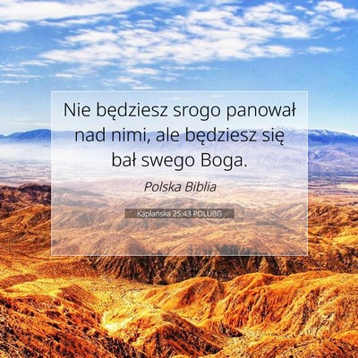 Kapłańska 25:43 POLUBG Obraz Wersetu Biblijnego