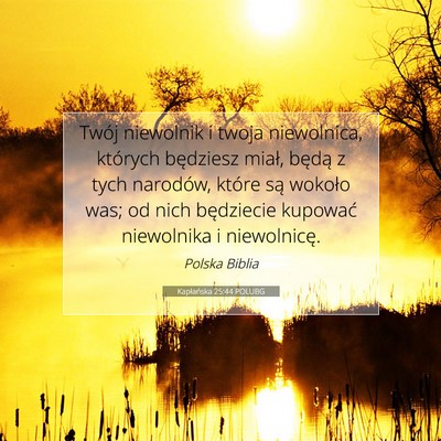Kapłańska 25:44 POLUBG Obraz Wersetu Biblijnego
