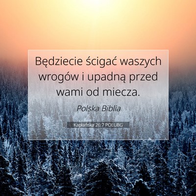 Kapłańska 26:7 POLUBG Obraz Wersetu Biblijnego