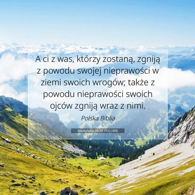 Kapłańska 26:39 POLUBG Obraz Wersetu Biblijnego