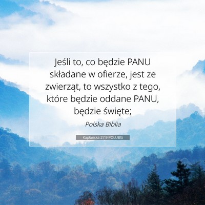 Kapłańska 27:9 POLUBG Obraz Wersetu Biblijnego