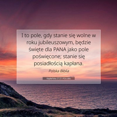 Kapłańska 27:21 POLUBG Obraz Wersetu Biblijnego