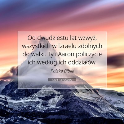 Liczb 1:3 POLUBG Obraz Wersetu Biblijnego