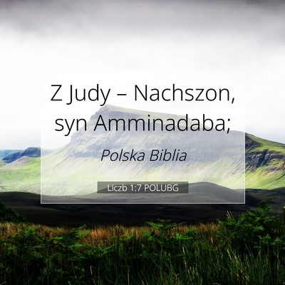 Liczb 1:7 POLUBG Obraz Wersetu Biblijnego
