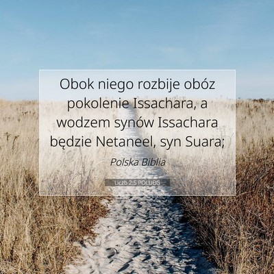 Liczb 2:5 POLUBG Obraz Wersetu Biblijnego