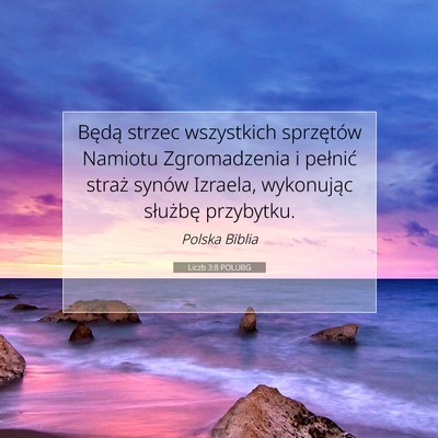 Liczb 3:8 POLUBG Obraz Wersetu Biblijnego