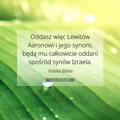 Liczb 3:9 POLUBG Obraz Wersetu Biblijnego