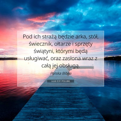 Liczb 3:31 POLUBG Obraz Wersetu Biblijnego