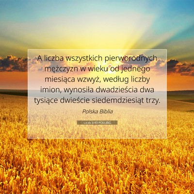 Liczb 3:43 POLUBG Obraz Wersetu Biblijnego