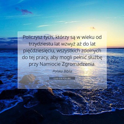 Liczb 4:30 POLUBG Obraz Wersetu Biblijnego