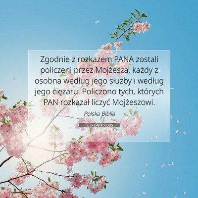 Liczb 4:49 POLUBG Obraz Wersetu Biblijnego