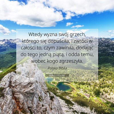 Liczb 5:7 POLUBG Obraz Wersetu Biblijnego