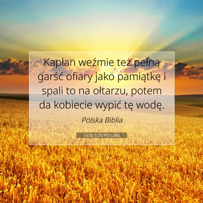 Liczb 5:26 Werset Biblijny Wyjaśniony