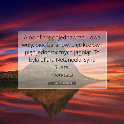 Liczb 7:23 POLUBG Obraz Wersetu Biblijnego
