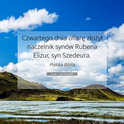 Liczb 7:30 POLUBG Obraz Wersetu Biblijnego