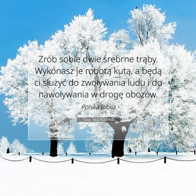Liczb 10:2 POLUBG Obraz Wersetu Biblijnego
