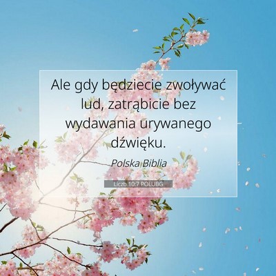 Liczb 10:7 POLUBG Obraz Wersetu Biblijnego