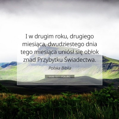 Liczb 10:11 POLUBG Obraz Wersetu Biblijnego