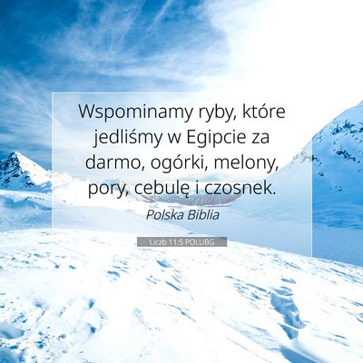 Liczb 11:5 POLUBG Obraz Wersetu Biblijnego