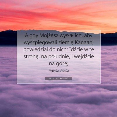 Liczb 13:17 POLUBG Obraz Wersetu Biblijnego