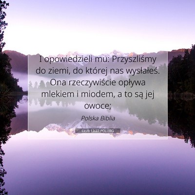 Liczb 13:27 POLUBG Obraz Wersetu Biblijnego