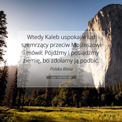 Liczb 13:30 POLUBG Obraz Wersetu Biblijnego