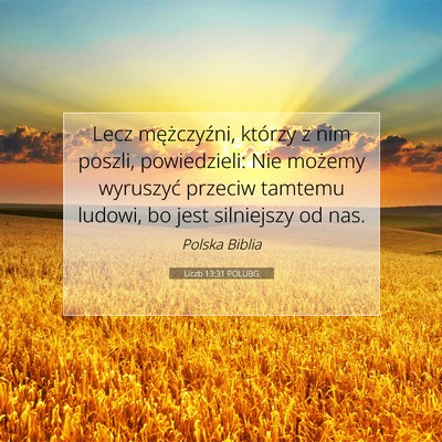 Liczb 13:31 POLUBG Obraz Wersetu Biblijnego
