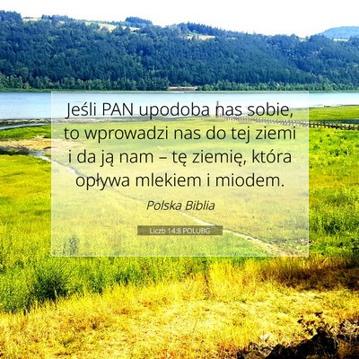 Liczb 14:8 POLUBG Obraz Wersetu Biblijnego