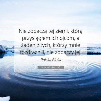 Liczb 14:23 POLUBG Obraz Wersetu Biblijnego