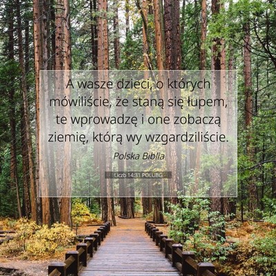 Liczb 14:31 POLUBG Obraz Wersetu Biblijnego