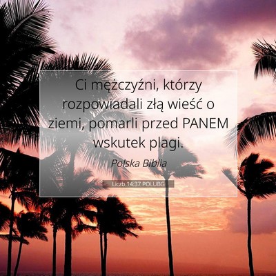 Liczb 14:37 POLUBG Obraz Wersetu Biblijnego