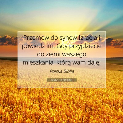 Liczb 15:2 POLUBG Obraz Wersetu Biblijnego