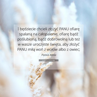Liczb 15:3 POLUBG Obraz Wersetu Biblijnego