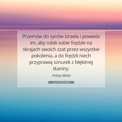 Liczb 15:38 POLUBG Obraz Wersetu Biblijnego
