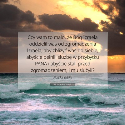 Liczb 16:9 POLUBG Obraz Wersetu Biblijnego